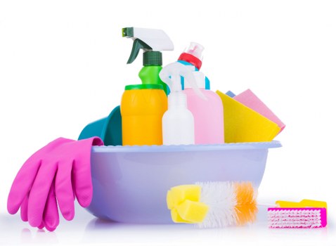 Carpet cleaning payment and service terms document beside equipment